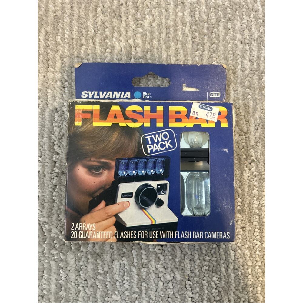 Vintage Sylvania Two Pack Blue Dot Flash Bar 20 Flashes for Camera For Polaroids